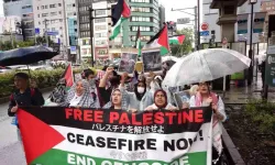 Tokyo'da Filistin'e destek için protesto yürüyüşü