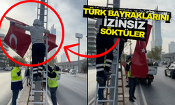 İzmir’de 29 Ekim sonrası bayrak gerginliği: İYİ Parti ve Türk bayraklarını İzinsiz söktüler!