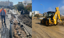 İzmir'de son dakika: Seferihisar’da yol ikiye bölündü!