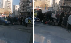 İzmir Alsancak’ta motosiklet ve araç çarpıştı: 1 yaralı