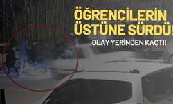 Öğrencilerin arasına otomobil daldı: Sürücü kaçtı!