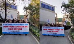 İzmir'de Mahle işçileri grev yaptı