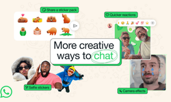 WhatsApp sohbetinde yeni çıkartma ve kamera efektleri