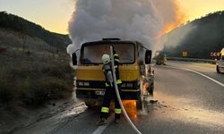 Fethiye’de yakıt dolu tanker alev aldı, yangın kısa sürede söndürüldü