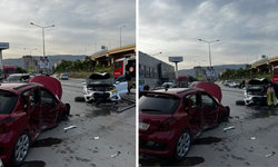 İzmir Bornova'da kaza: Araç karşı şeride savruldu!
