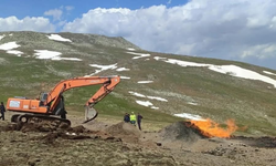 Yıldırım düşen doğal gaz hattında yangın çıktı!