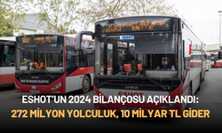 ESHOT’un 2024 bilançosu açıklandı: 272 milyon yolculuk, 10 milyar TL gider