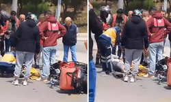 İzmir Karabağlar’da kaza: Ticari taksi motosiklete çarptı!
