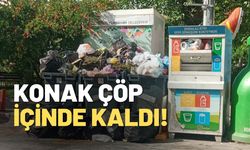 İşçiler grevde: Konak çöp içinde!