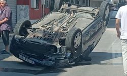 Buca Gediz’de kaza: Araç takla attı!