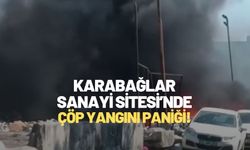 Karabağlar Sanayi Sitesi’nde çöp yangını paniği!