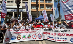 İzmir’de kamu emekçileri TİS teklifine karşı sokağa çıktı