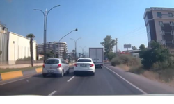 Menemen’de makas atan sürücü trafiği tehlikeye attı