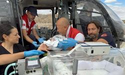 Hasta bebek ambulans helikopterle Ankara’ya sevk edildi