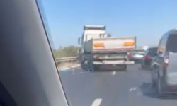 Menemen’de tır kazası: Trafik kitlendi