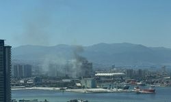 Alsancak Limanı karşısında duman paniği