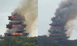 1500 yıllık tarihi tapınakta yangın çıktı