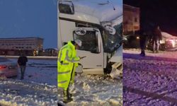 Yoğun kar yağışı kazaları beraberinde getirdi