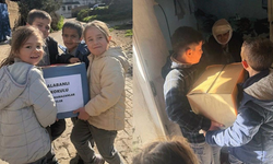 Ödemiş’te öğrencilerden anlamlı dayanışma: Minik kalpler yaşlılara erzak kolisi dağıttı