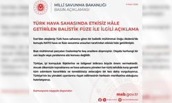 İran’dan atılan balistik mühimmat Türkiye tarafından etkisiz hale getirildi