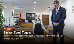 Başkan Cemil Tugay, 7 yaşındaki Meryem Esila Şen’i makamında ağırladı