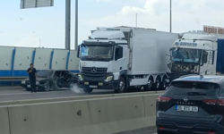 Bornova'da zincirleme kaza: Çevre yolunda trafik kilitlendi