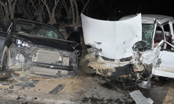 Ödemiş’te zincirleme kaza: 1’i ağır 4 yaralı