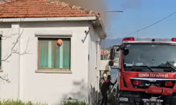 Urla'da çamaşır makinesi prizi yangına sebep oldu