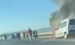 Bayram dönüşünde korkutan yangın: Seyir halindeki otomobil alev topuna döndü