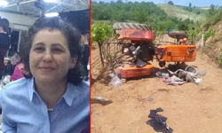 Traktör şarampole yuvarlandı: Eşlerden biri hayatını kaybetti