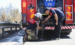 Bornova'daki orman yangınında fabrikaya sıçrayan alevler kontrol altına alındı