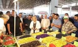 Menderes’te Asuman Şen sahaya indi: İlk durak pazar yeri oldu