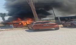 İzmir-Aydın yolunda korkutan araç yangını! Otomobil alev alev yandı