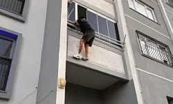 14 yıl hapis cezasıyla aranan şüpheli balkondan kaçarken yakalandı