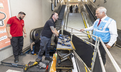 İzmir Metro’da bakım mesaisi: Yürüyen merdiven ve asansörler mercek altında