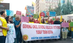Eğitim-Sen’den Bakanlık önünde Turgutlu protestosu: Okul güvenliği protokolle sağlanamaz