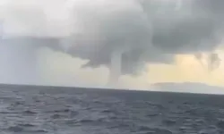 Bodrum açıklarında korkutan görüntü: Denizde hortum oluştu!