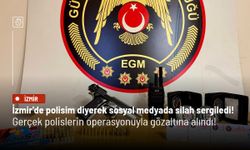 İzmir'de polisim diyerek sosyal medyada silah sergiledi! Gerçek polislerin operasyonuyla gözaltına alındı!