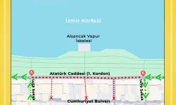 İzmir Konak’ta 1. Kordon’un bir bölümü trafiğe kapatıldı