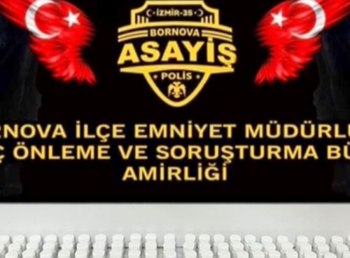 Bornova’da yasaklı madde operasyonu: 6 bin 277 sentetik hap ele geçirildi