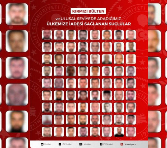 Kırmızı bültenle aranan 72 suçlu Türkiye’ye getirildi