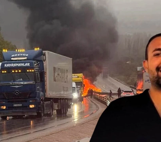 Kazada araç alev alev yandı: İş insanı hayatını kaybetti
