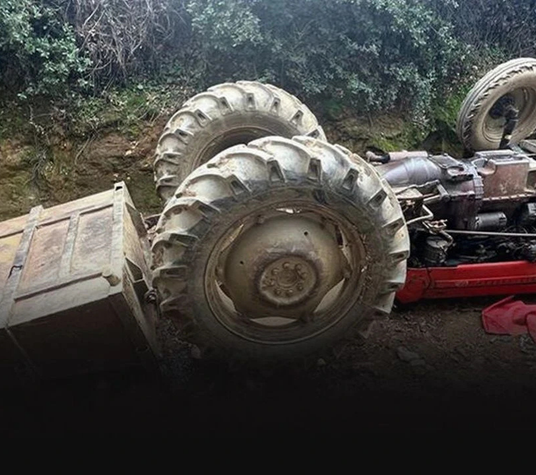 Ödemiş'te kontrolden çıkan traktör devrildi: 16 yaşındaki sürücü yaralandı