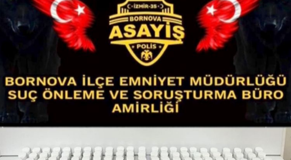Bornova’da yasaklı madde operasyonu: 6 bin 277 sentetik hap ele geçirildi