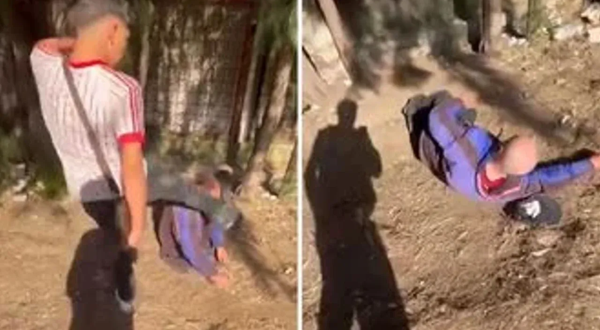 Buca’da parkta uyuyan yaşlı adama tekme atan 2 şüpheli gözaltında