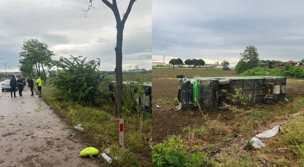 Çanakkale’de tur otobüsü tarlaya devrildi: 46 kişi yaralandı