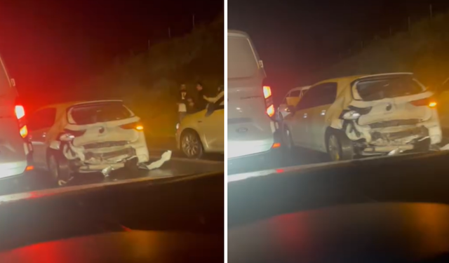 İzmir Çiğli Otoban girişinde zincirleme trafik kazası!