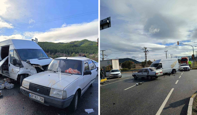 Muğla Ula’da zincirleme trafik kazası: 4 yaralı!