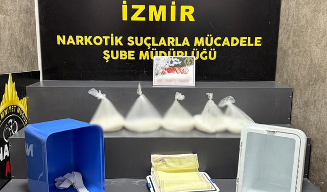 İzmir Bornova’da piknik termosundan 5 kilogram uyuşturucu çıktı!