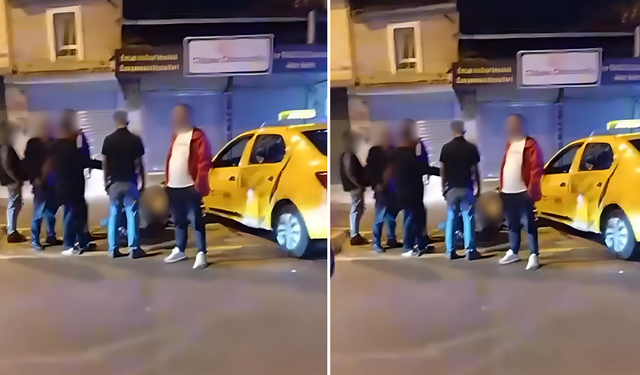 Basmane'de motosiklet ve taksi çarpıştı!